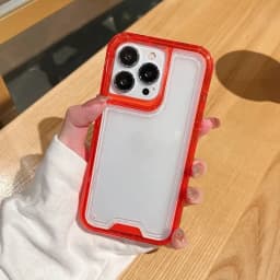 Military level thicken frame clear armor phone case for iPhone 15 14 13 12 11 Pro Max airbag scratch-proof hard bumper pc cover