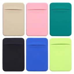 1PC Fashion Elastic Cell Phone Card Holder Mobile Phone Wallet Case Credit ID Card Holder Adhesive Sticker Pocket