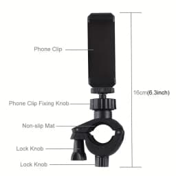 Phone Live Streaming Bracket 360 ° Rotating Bracket Bicycle Holder Clamp Photography Tripod Selfie Stick Added Stand Accessories