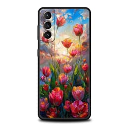 Oil Painting Of Flowers Phone Case For Samsung Galaxy S25 S24 S23 S22 S20 Ultra S21 FE 5G S10 Plus S10E Soft TPU Cover