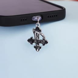 Mobile Phone Dust Plug Pendant Accessories Decoration Heart-shaped Double Snake Love Skull Cross For Iphone Type-c Port