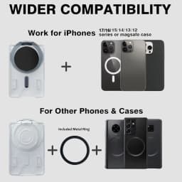 Grippopso Upgrade Cellphone Magnetic Card Holder Tok For Samsung For IPhone 14 12 13 15 16 Pro Max 15Plus Bank ID Card