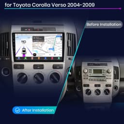 Junsun Qualcomm 8-Core 360 Camera Wireless CarPlay Android Auto Car Radio for Toyota Corolla Verso 2004-2009 GPS