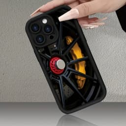 Cool Car Wheel Hub Patterns Phone Case for iPhone 17 16 15 14 13 12 11 Pro/Max/Plus Shock-Proof Rear Cover Anti-Fingerprint