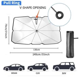 Upgraded Car Sunshade Umbrella Car Front Window Sunshade Cover Car Sunshade Cover Car Windshield Protection Auto Accessories