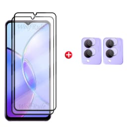 6-in-1 For Vivo Y17S Glass For Vivo Y17S Tempered Glass Phone Film Full Cover Glue 9H Screen Protector For Vivo Y17S Lens Glass