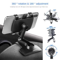 3 in 1 Car Phone Holder Dashboard Rearview Mirror Mobile Phone GPS Navigation Bracket Adjustable Auto Phone Holder For iPhone 14