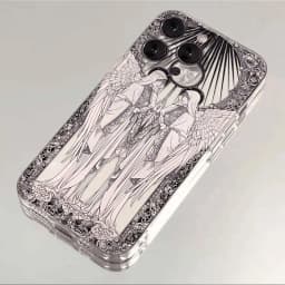 Middle Ages Retro Cupid Angel Phone Case For Samsung S24 S23 S22 S21 S20 S10 FE Note 20 10 Plus Ultra Lite 5G Clear TPU Cover