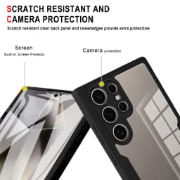 360 Double Sided Full Protection Cases For Samsung Galaxy S25 Edge S24 Ultra S23FE S22 Plus Clear Cover with Screen Protector