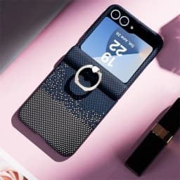 Carbon Fiber Texture Magsafe Ring Hinge Case For Samsung Galaxy Z Flip 7 6 5 5G Screen Protect Film Wireless Charging PC Cover