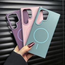 For Magsafe Magnetic Wireless Charge Case For Samsung Galaxy S25 Plus S24 S23 S22 S21 Ultra Note 20 Matte Hard PC Plain Cover