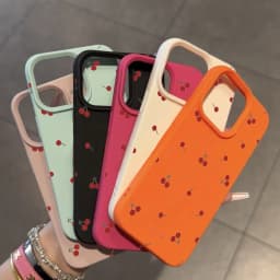 Cute Cartoon Cherry Lichee Pattern Silicone Phone Case For IPhone 17 16 13 15 14 12 11 Pro Max XS XR 17 14 15 16 Plus Cover Case