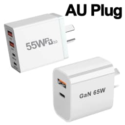 55w 65w AU Plug Fast USB Charger Type C Charger for Xiaomi Redmi iPhone Samsung SmartPhone Quick Charging Adapter PD Wall Charge