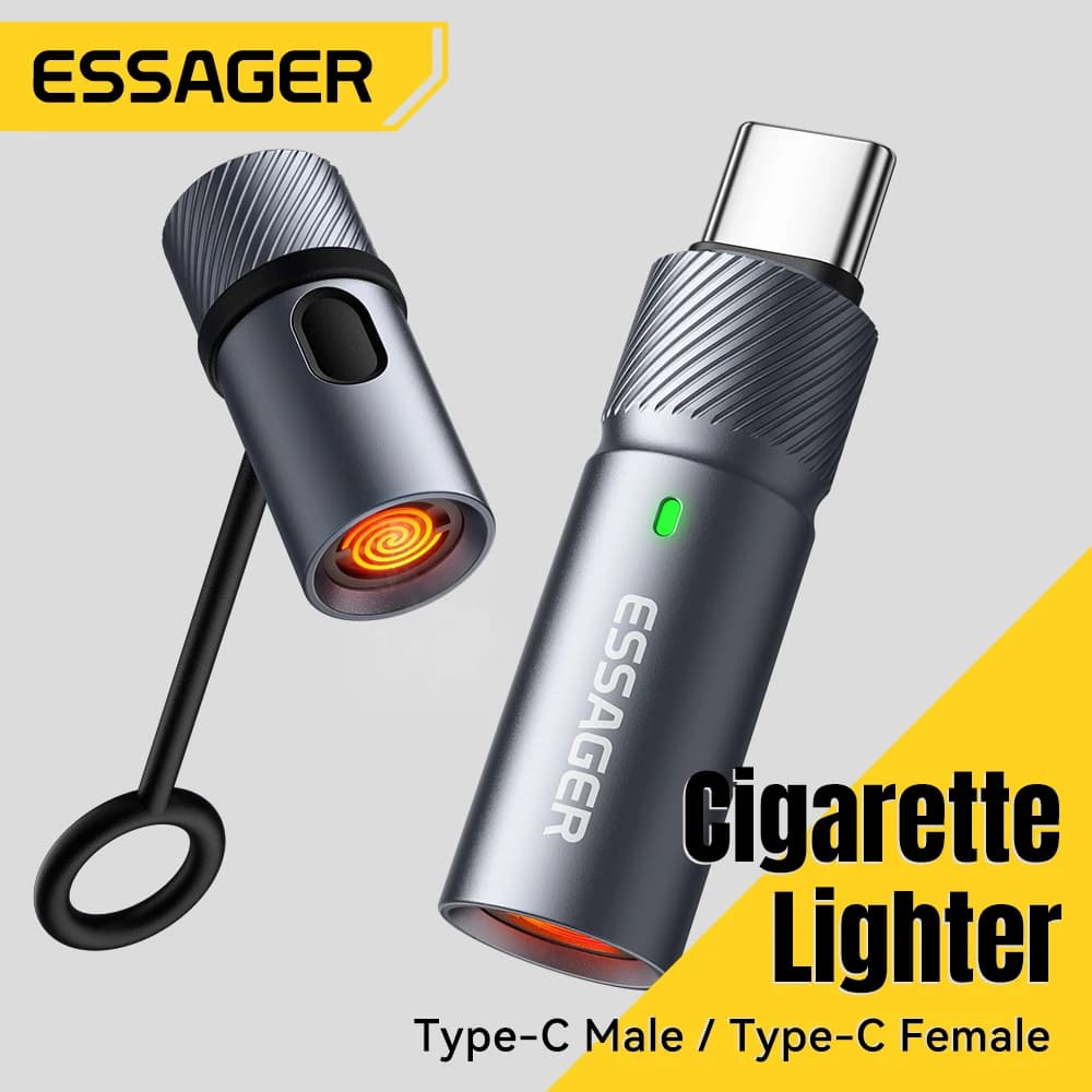 Essager TypeC Mini Cigarette Lighter Tungsten Wire Blowing Safety and Energy Saving Without Charging Can Be Carried On The Plane