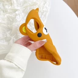For iPhone 18 17 16 15 14 13 12 11 Pro Plus mini Max Xs XR 6 7 8 SE Silicone Rilakkuma Bear Soft Cover Case