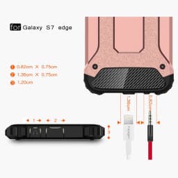 For Galaxy S7 Edge / G935 Tough Armor TPU + PC Combination Phone Case Back Cover