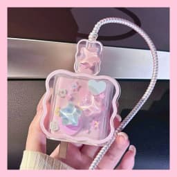 Blue Flower Charger Cable Protector For iPhone15 14 13 18W20W Charger Protector 2024 New Cute Data Line Spiral Winder Protective