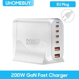 UHOMEBUY 800W GaN Desktop Charger 10-port USB Type C PD 100W Charger Quick Charge 3.0 Fast Charger Mobile USB Charger