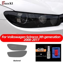 For Volkswagen Scirocco MK3 TDI R Line 2008-2017 Car Headlight Protective Film Front Light Transparent Smoked Black TPU Sticker