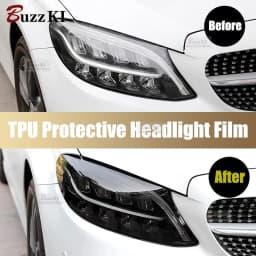 For Volkswagen Scirocco MK3 TDI R Line 2008-2017 Car Headlight Protective Film Front Light Transparent Smoked Black TPU Sticker