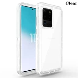 3 IN 1 For Samsung Galaxy S21 S20 S22 S23 S24 S25 S26 Ultra S10 Note 20 10 Heavy Duty Clear Shockproof Hybrid Bumper Case Cover