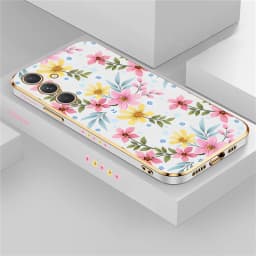 Phone Case For Samsung Galaxy A55 A54 A35 A25 A24 A53 A52 A34 A33 A32 A73 A72 Silicone Soft Flower Shockproof Back Cover Coque