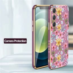 Phone Case For Samsung Galaxy A55 A54 A35 A25 A24 A53 A52 A34 A33 A32 A73 A72 Silicone Soft Flower Shockproof Back Cover Coque