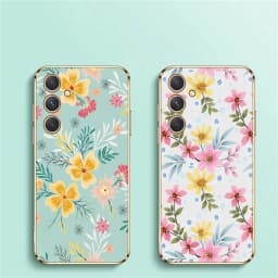 Phone Case For Samsung Galaxy A55 A54 A35 A25 A24 A53 A52 A34 A33 A32 A73 A72 Silicone Soft Flower Shockproof Back Cover Coque