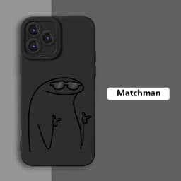 Cute Cartoon Matchman Silicone Phone Case For IPhone 16 15 14 13 Pro Max 12 Mini 11 pro XS XR X 7 8 Plus SE 2020 Case