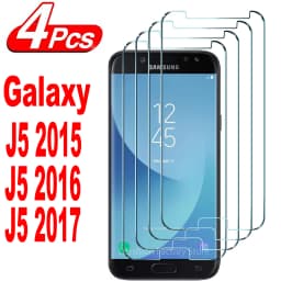2/4Pcs HD Screen Protector For Samsung Galaxy J5 2015/2016/2017 9H Tempered Glass Film