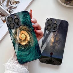 Tempered Glass Star Space Case For iPhone 11 16 15 Pro Max 13 14 12 XS X XR 7 8 Plus SE 2020 16promax Shockproof Funda Covers