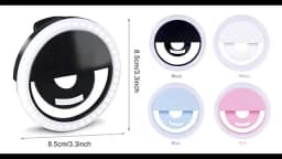USB Rechargeable LED Selfie Ring Light with Phone Clip Photo Lamps Video Light Photography Ringlight for iPhone Samsung Xiaomi