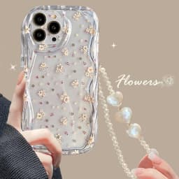 Flower Wrist Chain Phone Case For Samsung Galaxy A16 A06 A54 A55 A35 A24 A25 A15 A34 A31 A32 A51 A52 A71 S25 Ultra S24 FE Cover