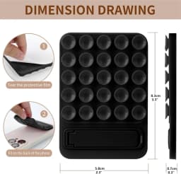 2 in 1 Silicone Suction Strong Adhesive Stand Phone Case for IPhone 15 14 13 12 16 Pro Max Plus Samsung S25 S24 Ultra Back Cover