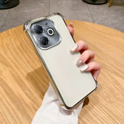 For Infinix Smart 8 Case Infinix Smart 9 Phone Case Smart 7 8 Pro 8 Plus Four Corners Thickening Shookproof Plating back cover