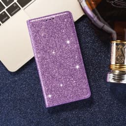 Glitter Wallet Flip Leather Case For Samsung Galaxy S25 Edge S24 FE S23 Plus S22 Ultra A05 A06 A07 A15 A16 A17 A26 A36 A55 A56