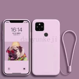 Liquid Silicone Cover For Google Pixel 5 4 3 Pixel 5A 4A 3A XL 4G 5G Phone Case Soft Protetive Cover with Lanyard Funda