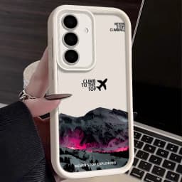 Dark Snow Mountain Case For Samsung Galaxy S25 S26 S24 Ultra S23 S22 S21 FE A17 A37 A57 A15 A16 A26 A35 A36 A54 A55 A56 5G Capa