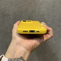 Bright Fluorscent Yellow Glitter Phone Case For iPhone 17 16 15 13 14 12 11 Pro Max 16e XS XR X 7 8 Plus SE Soft Silicone Cover
