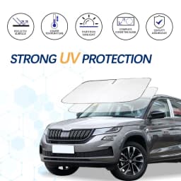 Windshield Sun Shade For Skoda Kodiaq Rs Kodiaq 7 Sunshade Sun Visor Protector Foldable Blocks UV Rays Keep Your Car Cooler