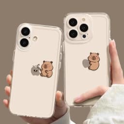 Cute Cartoon Capybara Clear Phone Case For iPhone 18 17 16 15 14 11 12 13 Pro Max Plus Mini 7 8 Transparent Cover Fundas Skin