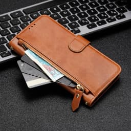 Zipper Leather Phone Wallet Case For Moto G72 G62 G52 G32 G22 G71 G51 G41 G31 G60 G30 G10 E32 E7 Power G Play Edge 30 Flip Cover