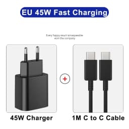 For Samsung PD 45W Super Fast Charger For Samsung Galaxy S25 S24 S22 S23 Ultra A56 A55 5G Type C Fast Charge Cable Phone Adapter