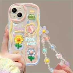 3D Bear Hang Phone Chain Lanyard Case For Samsung Galaxy A24 A14 A34 A35 A05 A05S S23 S21 Ultra Plus S20 FE A53 A52 A32 A31 A51