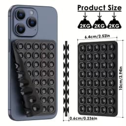 Double Sided Silicone Suction Cup Phone Holder Silicon Phone Accessory Compatible with Iphone /Android, Ideal for Use on Mirrors