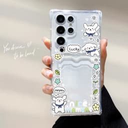 Card Holder Case For Samsung A56 5G A55 A06 A05s A36 A16 A15 A05 A35 A34 A26 A53 A52 A33 A32 A14 A13 A25 Silicone Animal Cover