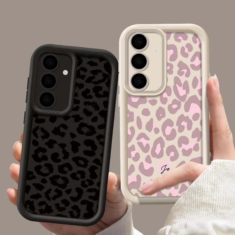 Leopard Print Case For Samsung Galaxy A56 5G A55 A54 A36 A17 A37 A27 A26 A57 A16 A18 S26 FE S21 S22 S23 S24 S25 Ultra Capa Funda