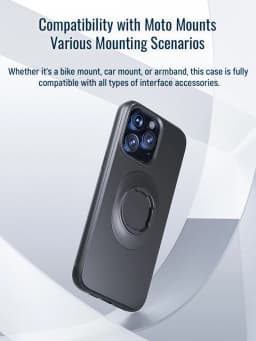 Shockproof Case for iPhone 17/16/15/14/13/12/11Pro Max Quad-Style Motorbike / Bicycle Phone Holder/Car Mount with Lock-in Design