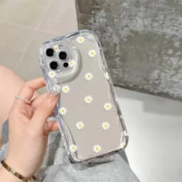 Fresh Oil Painting Daisy Flowers Phone Case For Samsung Galaxy S25 Ultra S24 Plus S25Ultra S25+ S24+ Soft Wavy Edge Cover Cases