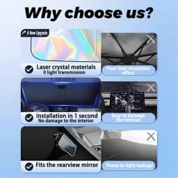 Car Sunshade For SEAT Arona KJ7 2017~2025 2024 2023 2022 2021 Front Windshield Sun Visor Cover Anti UV Protection Accessories